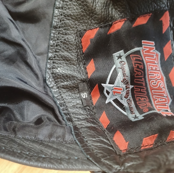 Motorcycle chaps interstate leather size small short black leathet - Picture 4 of 5